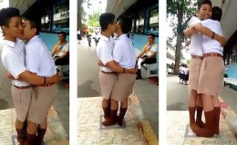 泰国俩男生打架，被“罚”互吻100次