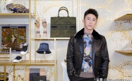 黄景瑜参加Dior活动系列，黑色夹克配休闲西裤