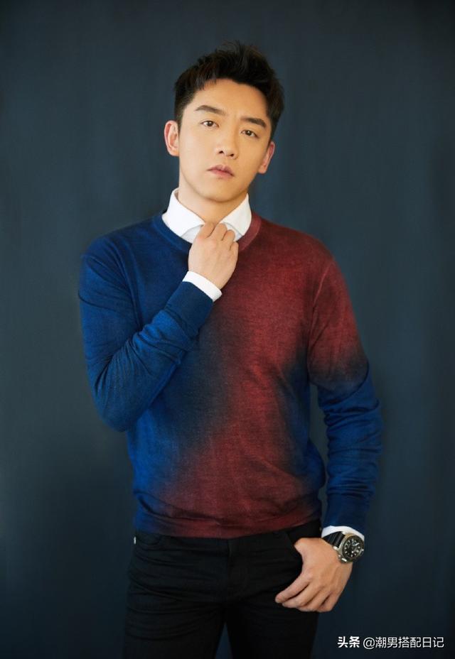 郑恺黑色西服套装笔挺利落,都市熟男范儿十足,精英感尽显