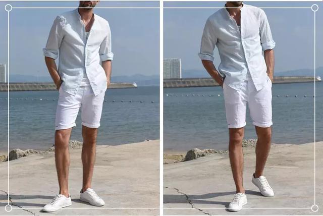 短裤+上衣穿搭,颜色不同搭配更加时尚