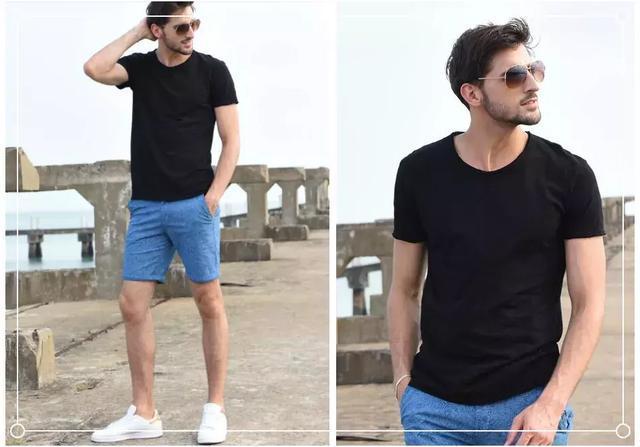 短裤+上衣穿搭,颜色不同搭配更加时尚