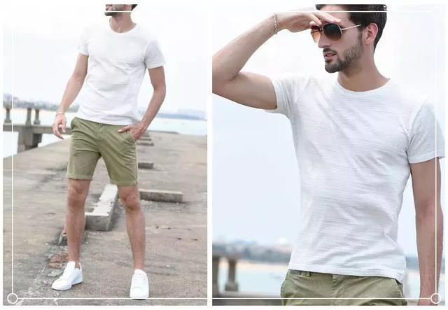 短裤+上衣穿搭,颜色不同搭配更加时尚