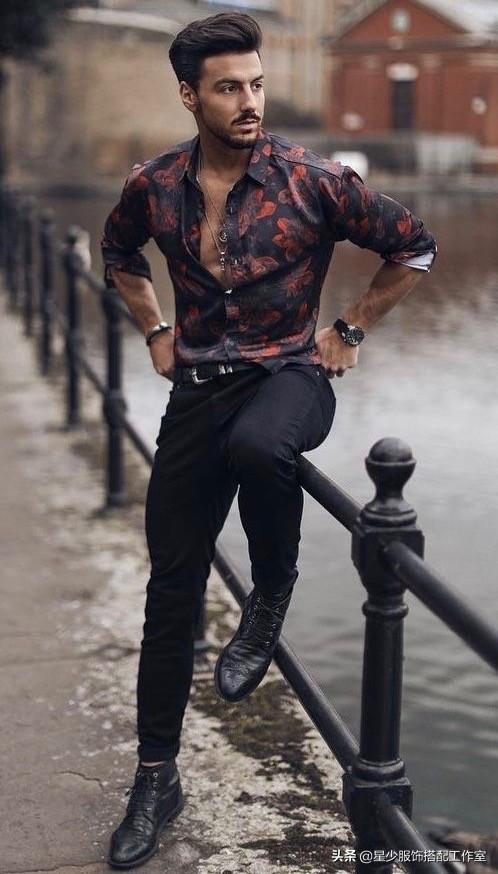 男人穿花衬衫忒骚?5种搭配让你变型男代表