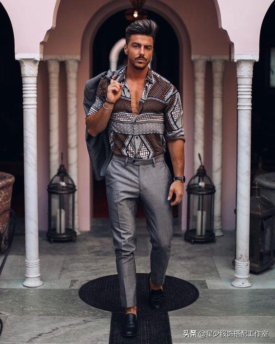 男人穿花衬衫忒骚?5种搭配让你变型男代表