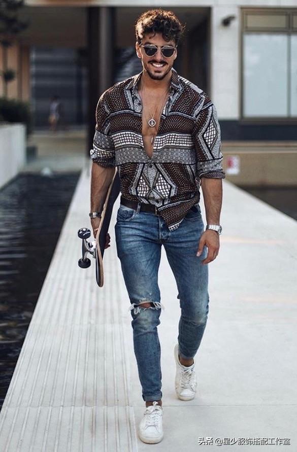 男人穿花衬衫忒骚?5种搭配让你变型男代表