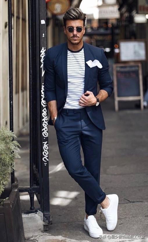 男人穿T恤,夏天无惊喜?条纹变海魂,六种搭配更显男人味