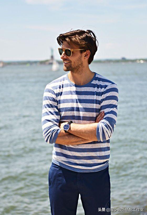 男人穿T恤,夏天无惊喜?条纹变海魂,六种搭配更显男人味