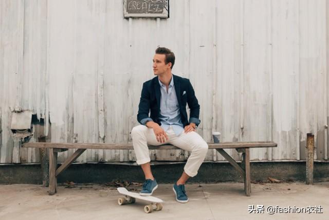 男生,一双板鞋的搭配,够帅