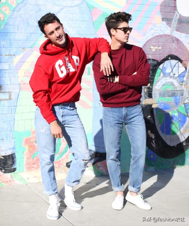 男生,一双板鞋的搭配,够帅