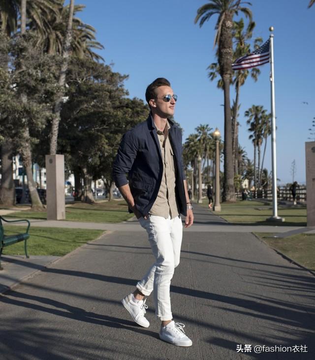 男生,一双板鞋的搭配,够帅