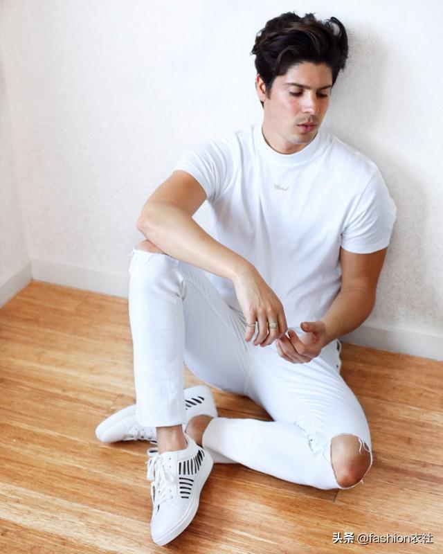 男生,一双板鞋的搭配,够帅