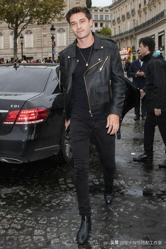 男人秋天衣服少,还想每日穿新鲜?皮夹克的“一衣多搭”是关键