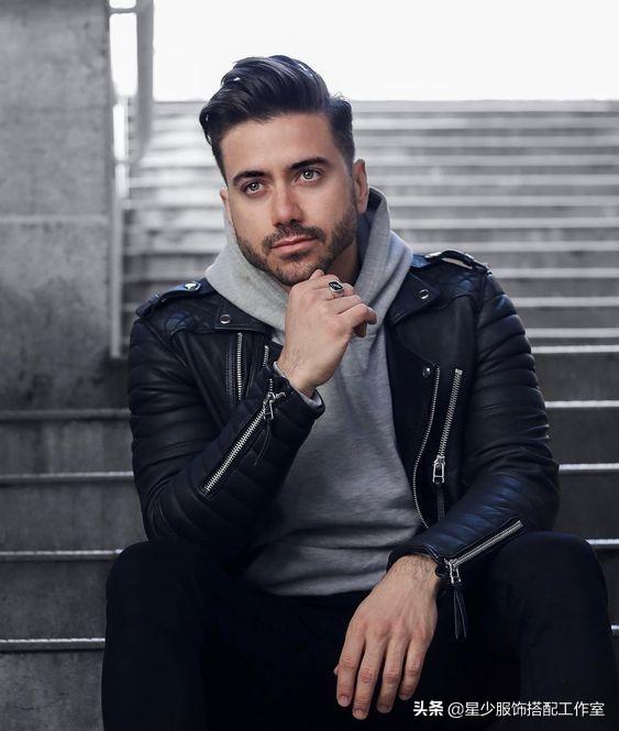 男人秋天衣服少,还想每日穿新鲜?皮夹克的“一衣多搭”是关键
