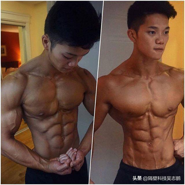22岁华裔小伙肌肉劲爆,这块头不输欧美巨无霸
