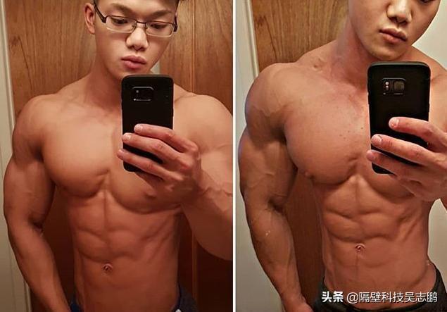22岁华裔小伙肌肉劲爆,这块头不输欧美巨无霸