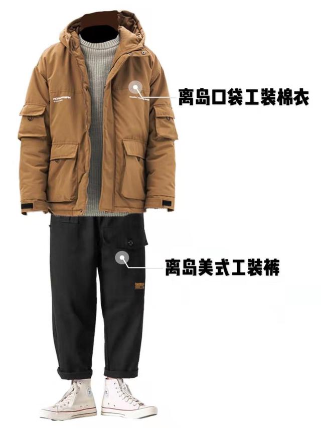 可盐可甜的男友穿搭:棉服+牛仔,男生也可以复古又文艺