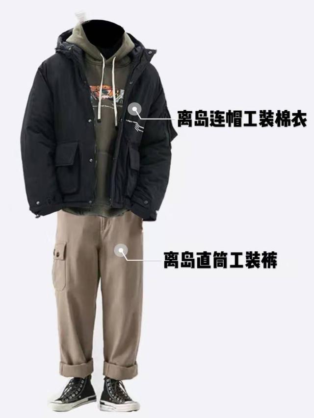 可盐可甜的男友穿搭:棉服+牛仔,男生也可以复古又文艺