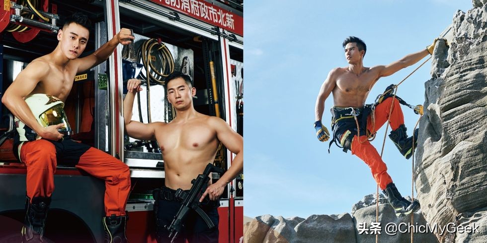 台湾消防队出猛男日历!消防彭于晏颜值爆表引女粉丝暴动